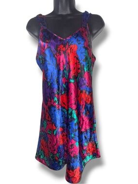 Inhibitions multicolor floral silky tank nightie